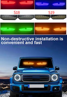 Autocollant LED Œil de Diable pour Camion, Fourgonnette, Voiture – Lumière LED pour Vitre Avant/Arrière, Intensité Réglable, Interface AC/DC, Sans Câblage Requis, Filament pour AGV, Route, Hôtel