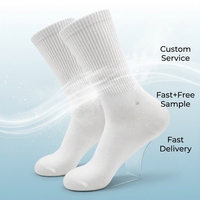 Chaussettes de sport pour hommes en coton jacquard respirant avec logo personnalisé, antidérapantes, antibactériennes, séchage rapide, pour l'été
