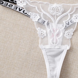 Culotte <span class=keywords><strong>string</strong></span> transparente sexy en dentelle florale pour femme - Product Image 5