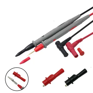 1mm pin 1000V 10A Soft Silicone Electrician Test Leads Kit 4mm banana plugs and Needle Probe for Multimeter