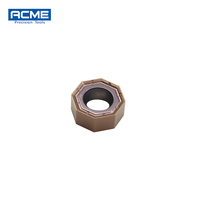 Plaquettes de fraisage en carbure de tungstène revêtues PVD ONMU050505, dureté HRA92, outils de coupe pour tour CNC