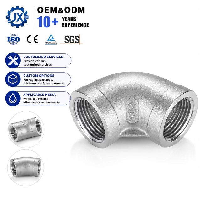 304 Stainless Steel High Pressure Elbow Pipe Fitting Industrial Grade Threaded 3000# Manufacturer Supplier