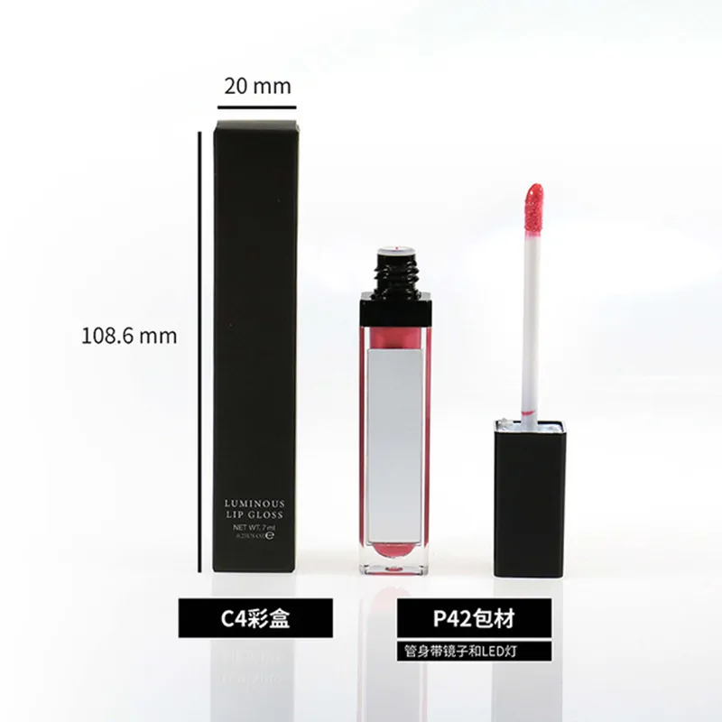 Nude Mat Lipsticks Dưỡng Ẩm Son Môi Trường Hợp Và Gương Đèn LED Trung Quốc Lip Gloss Nhà Cung Cấp