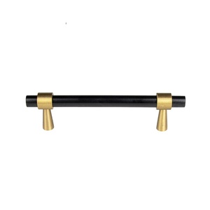 Maniglia per cassetto e pomello per mobili in ottone oro nero - Product Image 2