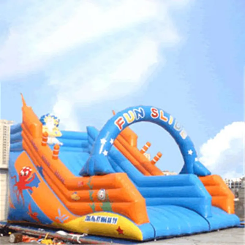 Amusement inflatable slide playground, kids inflatable 2 lanes slide ford sale B4013