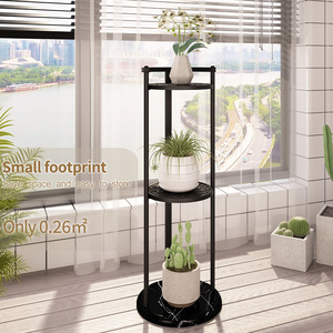 Support à plantes multi-niveaux en fer forgé, forme irrégulière, pour salon, bureau, rangement de bureau - Product Image 3