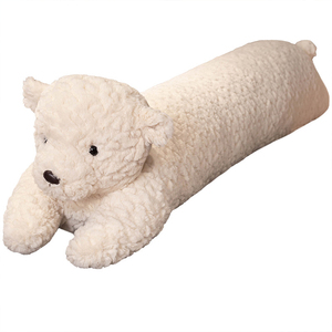 <b>Cute</b> <b>Bear</b> Rabbit-Shaped Knitted Plush Lumbar Pillow for Women's Leg Support During Sleep Breathable & Eco-Friendly - Product Image 6