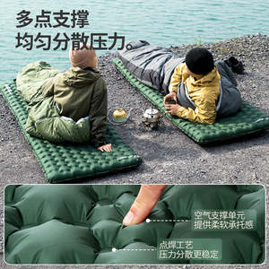 Beishanlang Inflatable Camping Mat 20D Nylon Composite TPU Lightweight Moisture Proof Rectangle Green Outdoor Sleeping Pad - Product Image 5