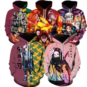Plus Size New Anime Demon Slayer Sweatshirt Tanjiro Kamado Hoodies Harajuku Sudadera Hombre Übergroßer Hoodie