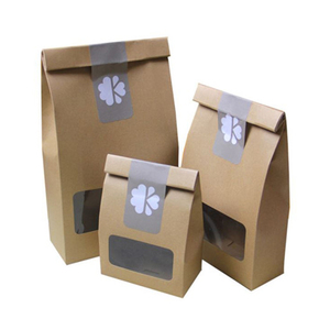 Pas cher Personnalisé Kraft Foods Marron Sacs D'emballage En Papier Avec Fenêtre Transparente - Product Image 4