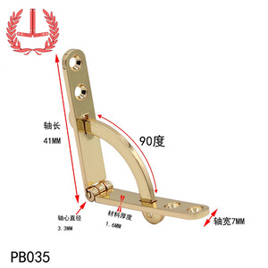 บานพับวันพีซ โลหะผสมสังกะสี เปิดได้ 180 องศา สำหรับกล่องเครื่องประดับ PB035 PB059 สีทอง สีเงิน - Product Image 2