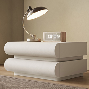 Mesita De noche redonda con iluminación blanca nórdica, mesita De noche inteligente moderna, <span class=keywords><strong>Mesillas</strong></span> De Noche, mesita De noche De lujo para dormitorio - Product Image 3