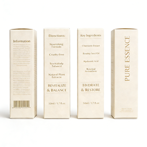 Caja Plegable de Cartón Mate con Impresión Personalizada y Lámina Dorada para Empaque de Regalos Cosméticos - Product Image 3