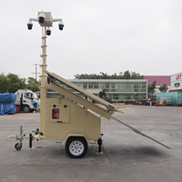 Tour d'éclairage solaire extérieur personnalisable, portable, avec élévateur hydraulique manuel, générateur diesel, tours d'éclairage extérieures portables