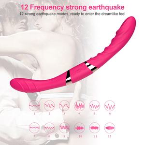 Tıbbi silikon yapay penis esnek lezbiyen çift uçlu vibratör çift taraflı Dildos kadınlar için titreşimli oyuncaklar kadın - Product Image 4