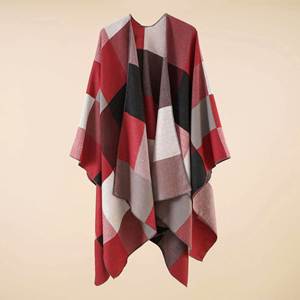 Poncho Largo de Lana para Mujer, 150*130cm, Bufanda de Invierno, Chal Pashmina, Venta al Por Mayor - Product Image 5