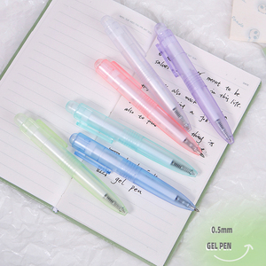 Stylo gel transparent mini <span class=keywords><strong>GF</strong></span> Cute Macaron Candy Color, portable, court, mignon, encre à séchage rapide, pour étudiants et fournitures de bureau. - Product Image 3