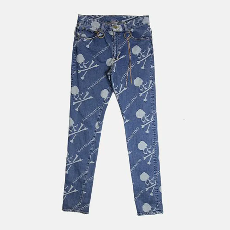 DiZNEW Trend ing Jeans Juveniles Mujer Man Jeans Marken label Jeans mit Metallringen vorne