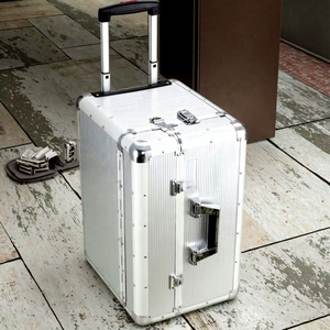 Maleta <span class=keywords><strong>de</strong></span> equipaje <span class=keywords><strong>de</strong></span> aluminio resistente con ruedas Caja <span class=keywords><strong>de</strong></span> barra <span class=keywords><strong>de</strong></span> tracción impermeable <span class=keywords><strong>de</strong></span> calidad Nueva maleta <span class=keywords><strong>de</strong></span> estilo simple - Product Image 1