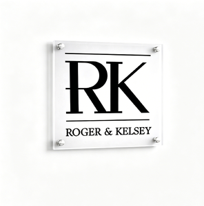Placa de Exibição de Logotipo de Empresa em Acrílico, Suporte Transparente para Sinalização Empresarial Montado na Parede para Escritório, Estúdio e Expositor de Parede - Product Image 4