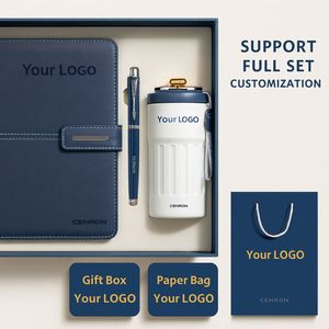 Corporate Branding Gift Set: Notebook, Metal Pen and Insulated <b>Mug</b>, Custom Engraved or Printed Logo - Product Image 3