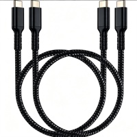 Cable de Nailon Trenzado Tipo-C a Tipo-C de 60W PD, Cable de Carga Rápida USB-C, Compatible con Logotipo Personalizado, para Computadora/Cámara, Venta al Por Mayor de Fábrica