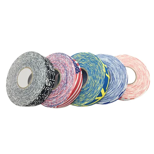 Tùy chỉnh Polyester tinh khiết bông băng Hockey dính băng lưỡi xử lý bảo vệ Hockey dính băng