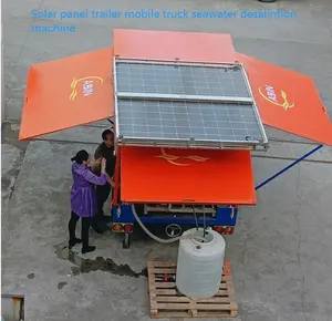 Nước biển khử Muối Trailer RO đơn vị năng lượng mặt trời Powered container nước biển khử Muối đơn vị và hệ thống trong Container