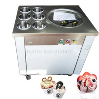 Machine de rouleaux de crème glacée frite à la poêle de congélation/rouleau de machine à crème glacée frite/machine à crème glacée frite pour l'Australie