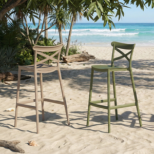 Venta Directa de Fábrica Jietuo: Sillas de Bar Modernas, <span class=keywords><strong>Taburetes</strong></span> de <span class=keywords><strong>Cocina</strong></span>, Sillas de Comedor de Plástico <span class=keywords><strong>para</strong></span> Exterior, Taburete de Bar Negro <span class=keywords><strong>con</strong></span> Respaldo Cruzado - Product Image 4