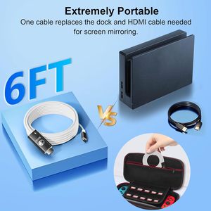 <span class=keywords><strong>Cable</strong></span> USB-C de 2 Metros para <span class=keywords><strong>Switch</strong></span> 1/2 con Carga PD de 100W y 4K 1080P, Compatible con Laptop, Tablet, Teléfono Móvil, SteamDeck - Product Image 5
