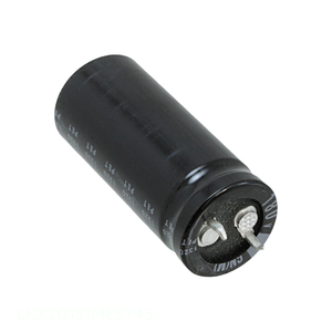 Condensador de canal del fabricante 150 uF LKX2G151MESY45 de orificio pasante, de aluminio, 150UF 20% 400V SNAP TH - Product Image 1