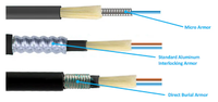 Cable de fibra óptica para exteriores para FTTH 4 8 12 24 48 96 144 288 Core ADSS GYTA GYTS GYXTW GYFTC8S utilizado con tipo de fibra SM