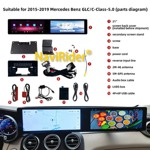 Pour Mercedes Benz Classe C W205 GLC X253 C180 C200 C220 C300 C350 Android Double Écran Carplay GPS Voiture Stéréo Autoradio - Product Image 3