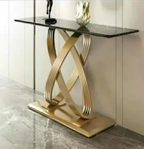 Thuis Metalen Marmeren Hal Entree Tafel <span class=keywords><strong>Console</strong></span> Hal Entry Luxe Moderne <span class=keywords><strong>Console</strong></span> - Product Image 1