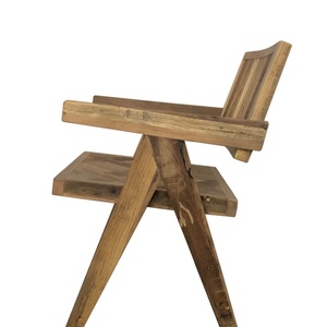 Silla de Madera de Olmo Antigua para Cafetería, Restaurante, Comedor, Sala de Estar - Product Image 4