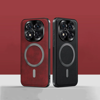 Étui de téléphone magnétique sans fil en cuir de luxe TPU pour Redmi Note 15 Pro 14 13 Funda