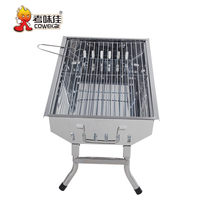 Barbecue transportable pliable en acier inoxydable, petit BBQ à charbon de bois, pour l'extérieur, promotion, instantané, pouces