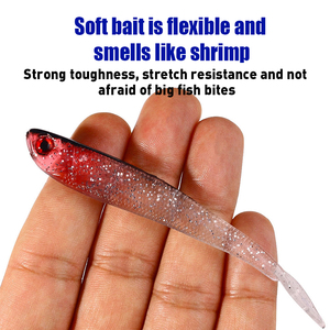 เหยื่อปลอมแบบนิ่มสำหรับตกปลาทะเล <span class=keywords><strong>ปลา</strong></span>เทราต์ <span class=keywords><strong>ปลา</strong></span>แบส <span class=keywords><strong>ปลา</strong></span>แซนเดอร์ แบบจิ๊ก ตก<span class=keywords><strong>ปลา</strong></span>ด้วยวิธีดรอปช็อต แบบหางแฉก - Product Image 6