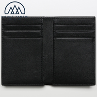 Dompet Kartu Pendek Kulit Embos Naga Fashion Logo Kustom, Dompet Kartu RFID Tipis Kulit Lembut Buatan Tangan