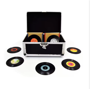 Boîte de rangement pour 120 disques vinyles de 7 pouces, noire - Product Image 2