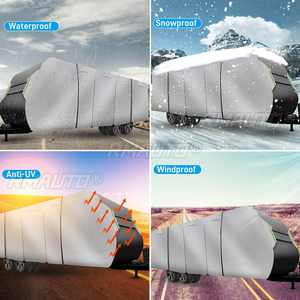 Kit de Cubierta para Caravana/RV de 16 a 30 pies, Toldo para Camper con Cubierta para Neumáticos y Gato de Remolque, Resistente a Rayos UV, Impermeable, Nieve, Hielo y Heladas - Product Image 3