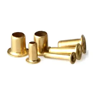 ANSI标准定制黄铜扁圆头铜金属tubler管状中空铆钉