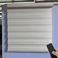 Persianas Enrollables Motorizadas Eléctricas Dobles Integradas en la Ventana, 100% Opacas Tipo Zebra