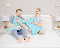 Oreiller cervical ergonomique en mousse à mémoire de forme, massage 3D, tissu respirant en polyester/bambou, léger (1-2 kg), pour un sommeil confortable