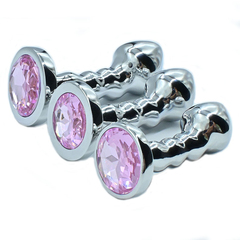 anal plug pull out Screw Blue Pyrex Glass Anal Dildo Butt Plug Crystal main image 0