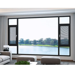 Cửa sổ nhôm cửa sổ bằng nhôm hai lớp tráng men với màn hình mở ra bên ngoài cho ứng dụng bên ngoài - Product Image 6