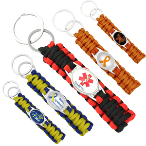 Llavero de Paracord de Supervivencia con Diseño de Logotipo Personalizado, Bandera de Puerto Rico, Amor por el Fútbol, Profesor, Unicornio, Cadenas para Llaves - Product Image 5