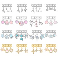 Pendentif en acier inoxydable, ensemble de trois breloques, style tendance, multifonctionnel, DIY, accessoires créatifs pour bracelet