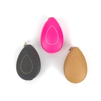 Trousse de maquillage économique en silicone avec logo personnalisé, porte-éponge de maquillage de beauté portable avec fermeture à glissière, pochette pour trousse de maquillage